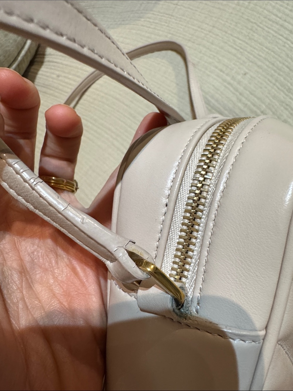 Yves Saint Laurent nude Quilted Lou Camera Bag with Tassel - Picture 12 of 17